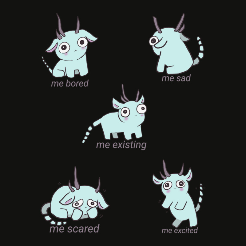 Funny Creature With Emotions Stickers Pack Scorecard Crop Tee by MiltonLane | Artistshot