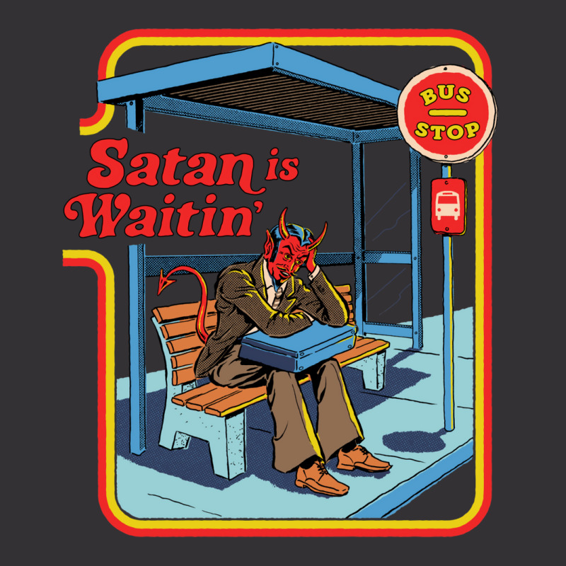 Satan Is Waitin' Vintage Hoodie | Artistshot