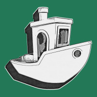 A Benchy Pattern Artwork Drawing 3d Printer For The Maker Nostalgia Ladies Fitted T-shirt | Artistshot