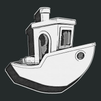 A Benchy Pattern Artwork Drawing 3d Printer For The Maker Nostalgia Women's Triblend Scoop T-shirt | Artistshot