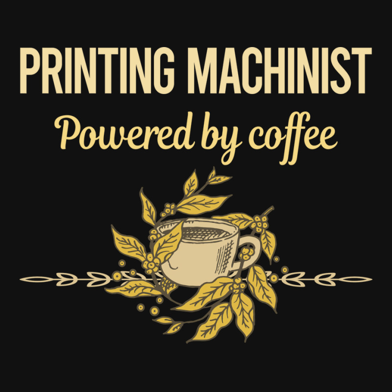 Powered By Coffee Printing Machinist Boy Portrait Canvas Print | Artistshot