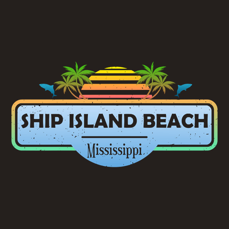 Artistshort Trending Ship Island Beach Mississippi, Palm Trees Sunset Tank Top by poppyallen | Artistshot