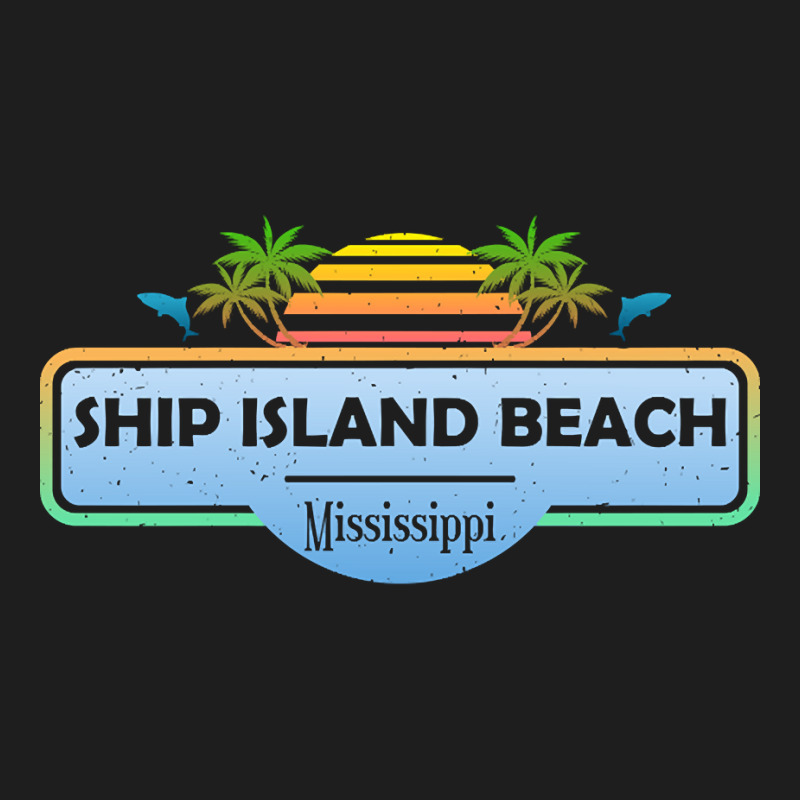 Artistshort Trending Ship Island Beach Mississippi, Palm Trees Sunset Classic T-shirt by poppyallen | Artistshot