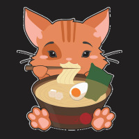 Japanese T  Shirt Anime Cute Cat Japanese Ramen Noodles Kawaii Gift De T-shirt | Artistshot