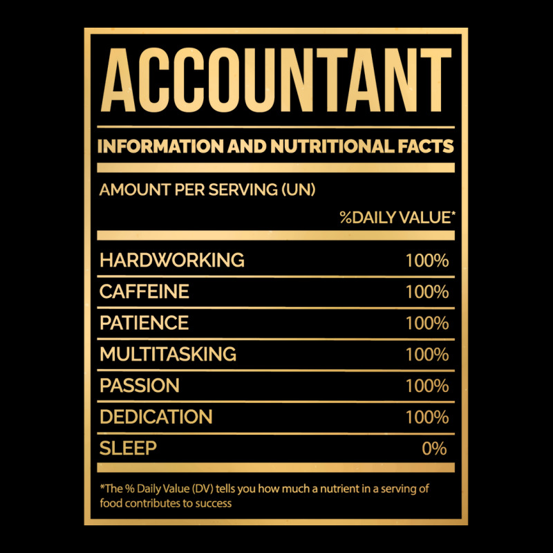 Awesome And Funny Nutrition Label Accountant Accountants Accountancy S Men's Long Sleeve Pajama Set | Artistshot