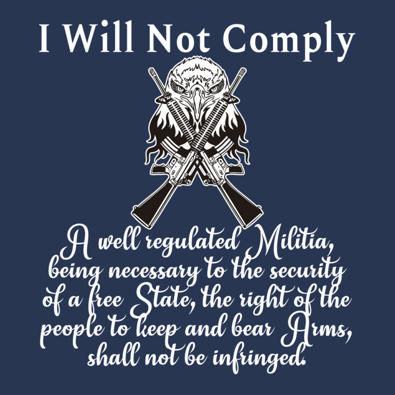 Second Amendment I Will Not Comply With Eagle 2a Blue Men Denim Jacket by laihanmoratx | Artistshot