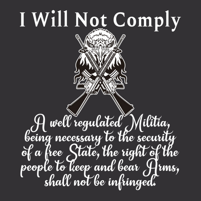 Second Amendment I Will Not Comply With Eagle 2a Blue Vintage Short by laihanmoratx | Artistshot