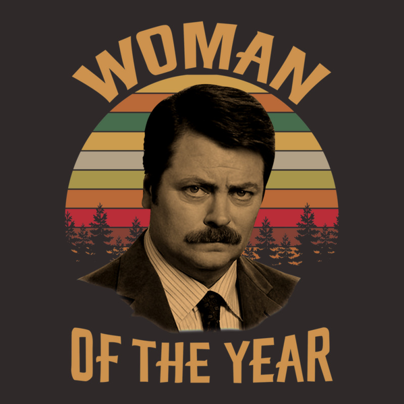 Woman Of The Year Vintage Retro Ron Swanson Parks And Recreation Racerback Tank by ChristineErevelles | Artistshot