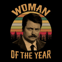 Woman Of The Year Vintage Retro Ron Swanson Parks And Recreation Maternity Scoop Neck T-shirt | Artistshot