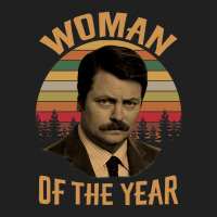 Woman Of The Year Vintage Retro Ron Swanson Parks And Recreation Ladies Polo Shirt | Artistshot