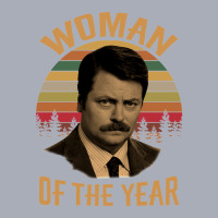 Woman Of The Year Vintage Retro Ron Swanson Parks And Recreation Tank Dress | Artistshot