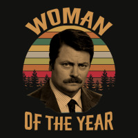 Woman Of The Year Vintage Retro Ron Swanson Parks And Recreation Scorecard Crop Tee | Artistshot