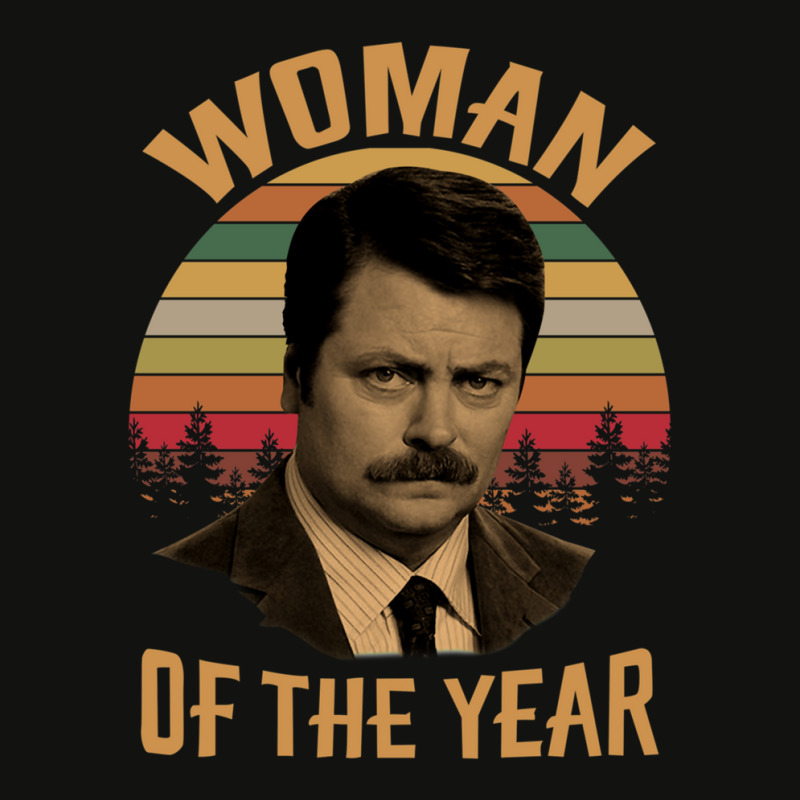 Woman Of The Year Vintage Retro Ron Swanson Parks And Recreation Scorecard Crop Tee by ChristineErevelles | Artistshot