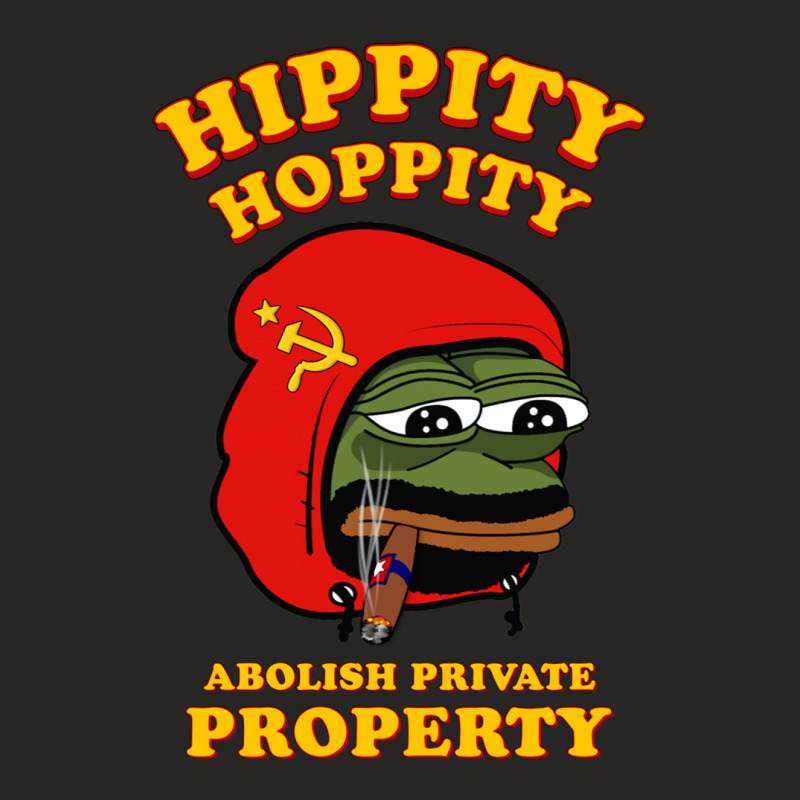 Frog Hippity Hoppity Abolish Private Property Ladies Fitted T-Shirt by JamesBratcher | Artistshot