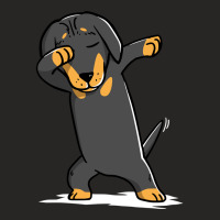 Trending Dabbing Dachshund Funny Doxie Ladies Fitted T-shirt | Artistshot