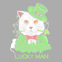 Lucky Man T  Shirt Lucky Man Funny White Cat And White Mouse St. Patri Men's T-shirt Pajama Set | Artistshot