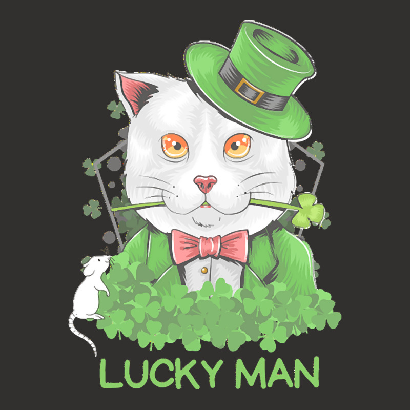 Lucky Man T  Shirt Lucky Man Funny White Cat And White Mouse St. Patri Champion Hoodie | Artistshot