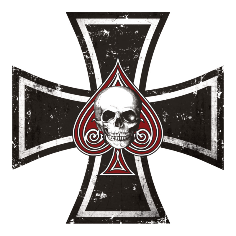 Iron Cross With Ace Of Spades 3/4 Sleeve Shirt by smorvyayidinl | Artistshot