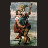 Saint Christopher Carrying The Christ Child Fresco Tank Top | Artistshot