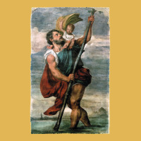 Saint Christopher Carrying The Christ Child Fresco Vintage Hoodie And Short Set | Artistshot