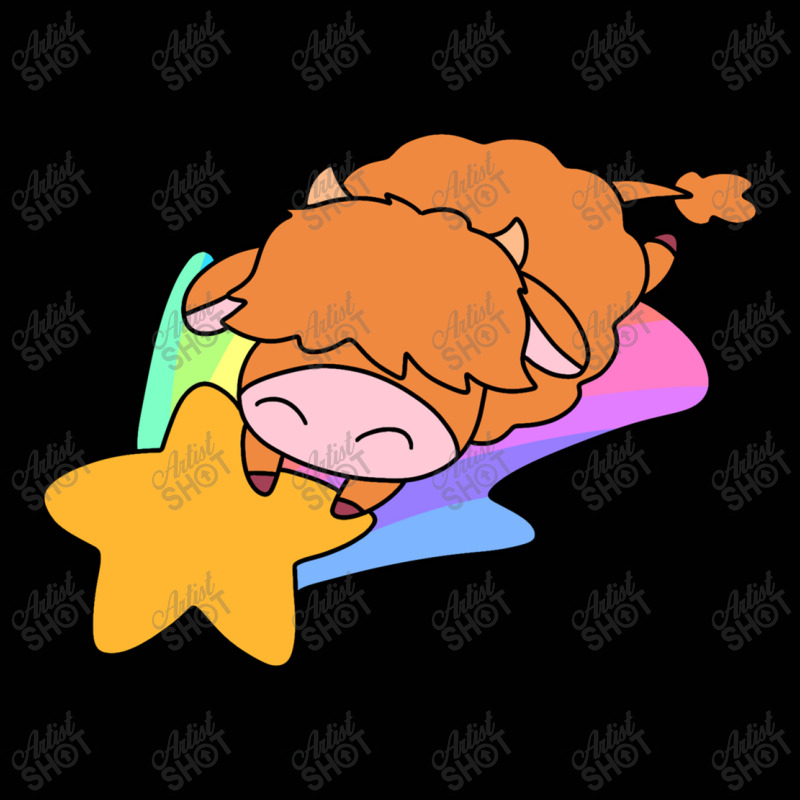 Rainbow Shooting Star Highland Cow Toddler 3/4 Sleeve Tee | Artistshot