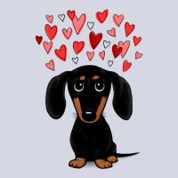 Black And Tan Dachshund With Valentine Hearts  Cute Cartoon Wiener Dog Fleece Short | Artistshot