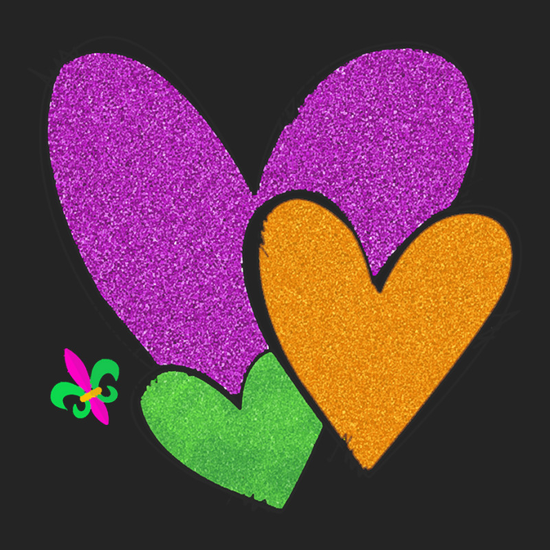 Mardi Gras Heart T  Shirt Mardi Gras Heart Leopard Print Fleur De Lis 3/4 Sleeve Shirt | Artistshot