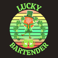 One Lucky Bartender T  Shirtone Lucky Bartender T  Shirt (3) Tank Top | Artistshot