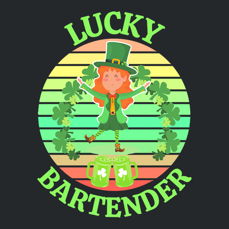 One Lucky Bartender T  Shirtone Lucky Bartender T  Shirt (3) Crewneck Sweatshirt | Artistshot