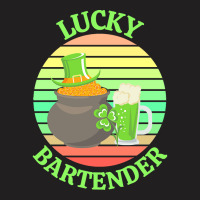 One Lucky Bartender T  Shirtone Lucky Bartender T  Shirt T-shirt | Artistshot