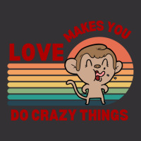 Love Makes You Do Crazy Things Monkey Toon Retro Funny Design Vintage Hoodie | Artistshot