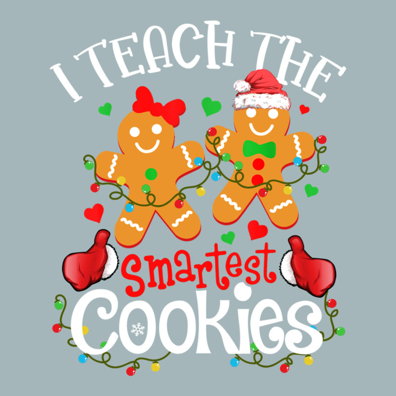 I Teach The Smartest Cookies Funny Teacher Xmas Gingerbread Long Sleev Unisex Sherpa-lined Denim Jacket | Artistshot