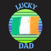 One Lucky Dad T  Shirtone Lucky Dad T  Shirt T-shirt | Artistshot