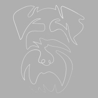 Dog Schnauzer Minimal Line Drawing Contour Face Portrait Ladies Fitted T-shirt | Artistshot