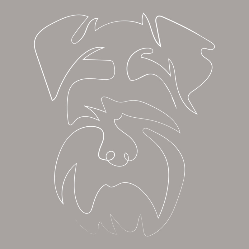 Dog Schnauzer Minimal Line Drawing Contour Face Portrait Racerback Tank by wojtakkeinav | Artistshot