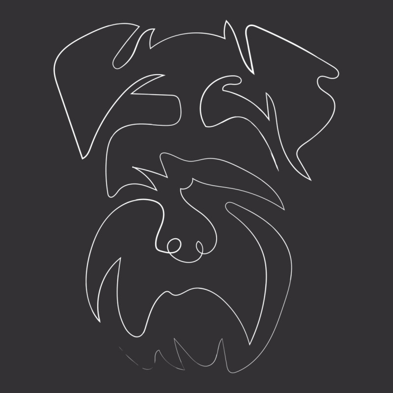 Dog Schnauzer Minimal Line Drawing Contour Face Portrait Vintage Hoodie by wojtakkeinav | Artistshot