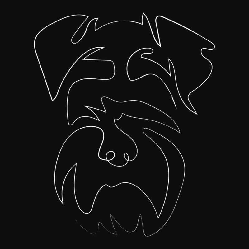 Dog Schnauzer Minimal Line Drawing Contour Face Portrait Crop Top by wojtakkeinav | Artistshot