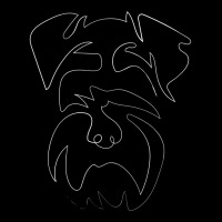 Dog Schnauzer Minimal Line Drawing Contour Face Portrait Maternity Scoop Neck T-shirt | Artistshot