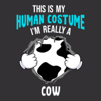 Cow This Is My Human Costume I Am Really A Cow Halloween Vintage Hoodie | Artistshot