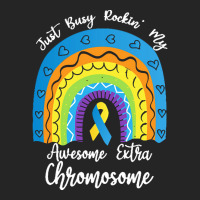 Rainbow Down Syndrome Funny For Kid T  Shirt Just Busy Rockin' My Awes Unisex Hoodie | Artistshot