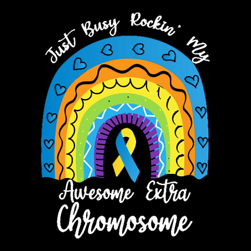 Rainbow Down Syndrome Funny For Kid T  Shirt Just Busy Rockin' My Awes Men's 3/4 Sleeve Pajama Set | Artistshot