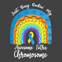 Rainbow Down Syndrome Funny For Kid T  Shirt Just Busy Rockin' My Awes Vintage T-shirt | Artistshot