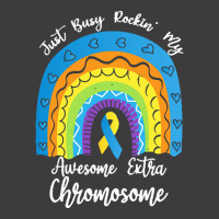 Rainbow Down Syndrome Funny For Kid T  Shirt Just Busy Rockin' My Awes Men's Polo Shirt | Artistshot