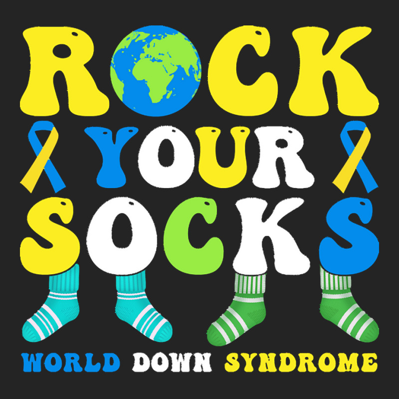 Rock Your Socks World Down Syndrome Day T  Shirt Rock Your Socks World 3/4 Sleeve Shirt | Artistshot