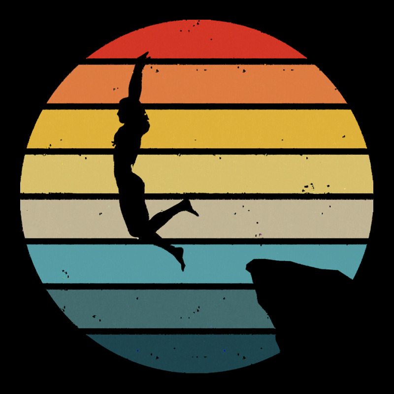 Scuba Diving T  Shirt Cliff Diving Silhouette On A Distressed Retro Su Pocket T-shirt | Artistshot