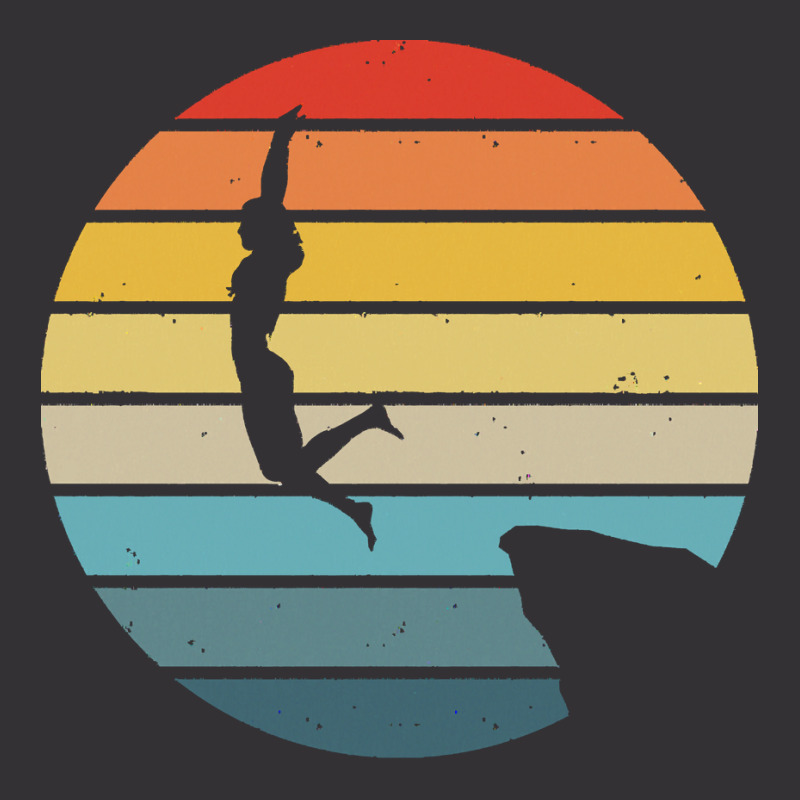 Scuba Diving T  Shirt Cliff Diving Silhouette On A Distressed Retro Su Vintage Short | Artistshot