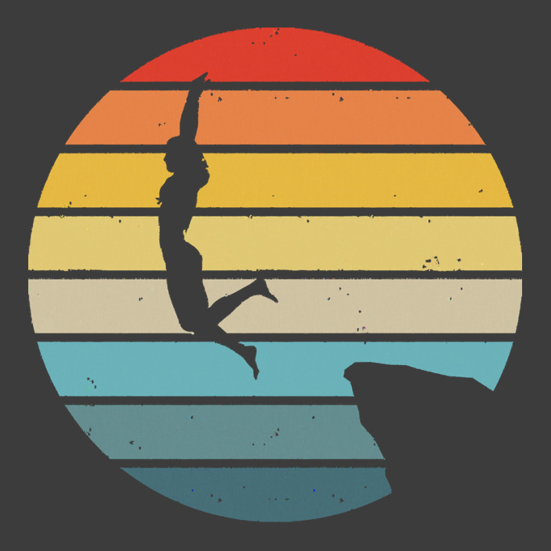 Scuba Diving T  Shirt Cliff Diving Silhouette On A Distressed Retro Su Men's Polo Shirt | Artistshot