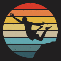 Scuba Diving T  Shirt Cliff Diving Silhouette On A Distressed Retro Su T-shirt | Artistshot