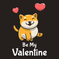 Shiba Inu Lovers T  Shirt Cute Shiba Inu Dog With Red Heart Be My Vale Tank Top | Artistshot