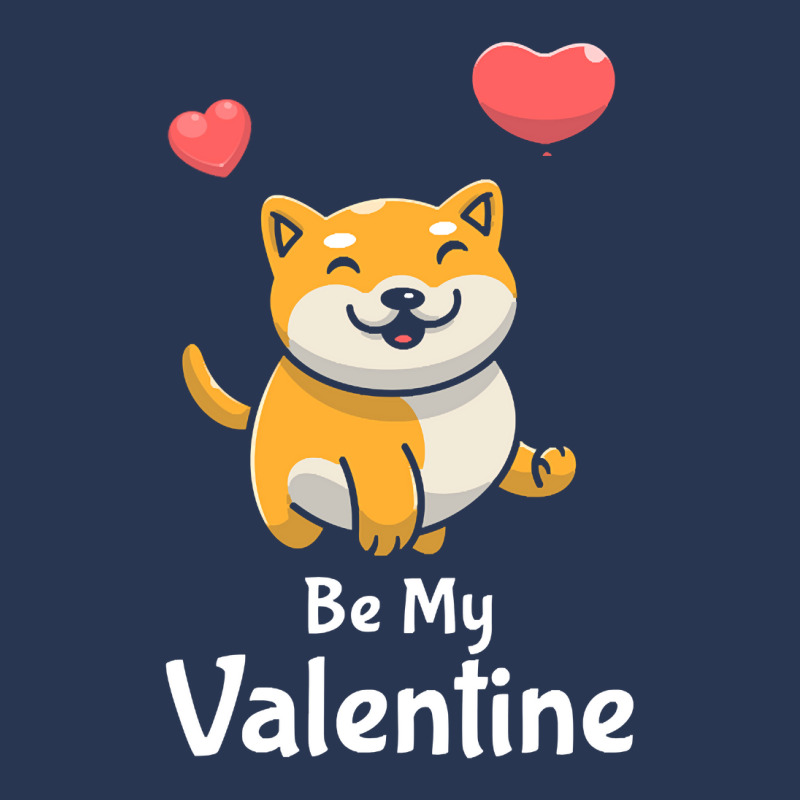 Shiba Inu Lovers T  Shirt Cute Shiba Inu Dog With Red Heart Be My Vale Men Denim Jacket | Artistshot